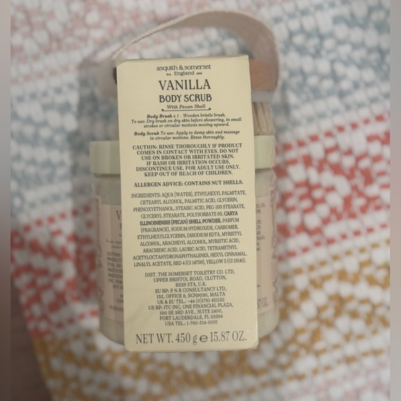 NWT Asquith & Somerset Vanilla Body Scrub - with body brush - Picture 3 of 4